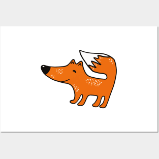 Cute fox illustration Posters and Art